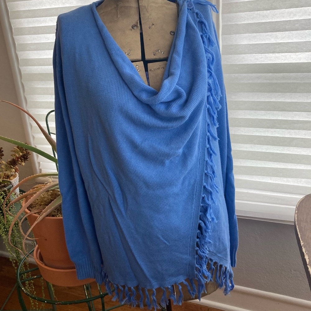 C Wonder Wrap Cardigan with Fringe